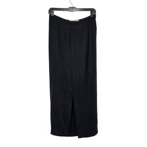 Bodil Vintage Women's Ribbed Pencil Maxi Skirt Black - S